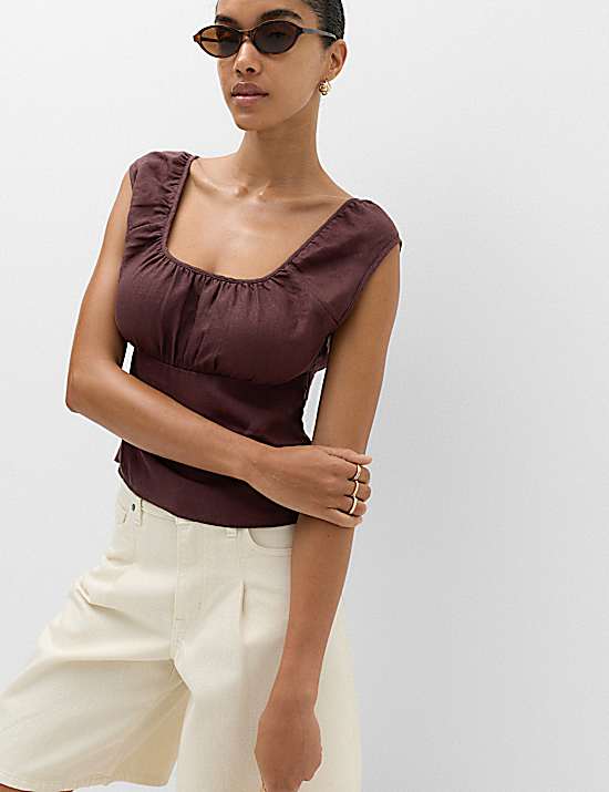 Tailored Striped Longline Waistcoat
