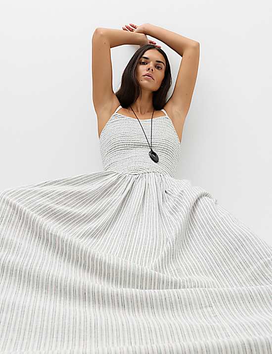 Tailored Striped Longline Waistcoat