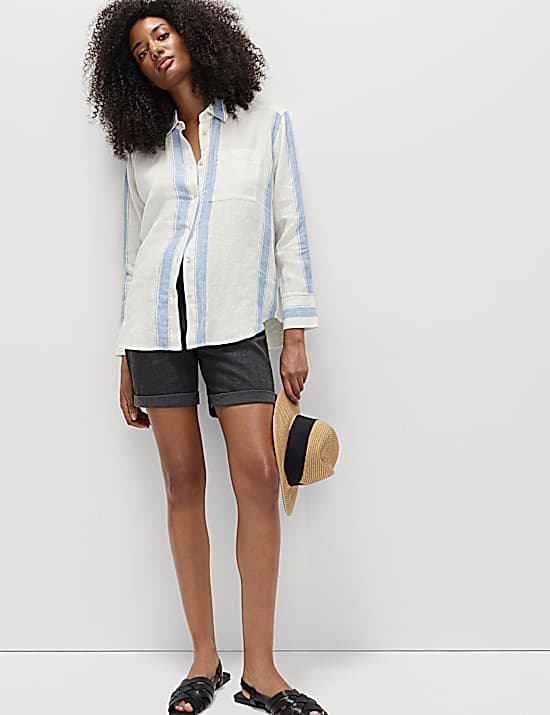 Tailored Striped Longline Waistcoat