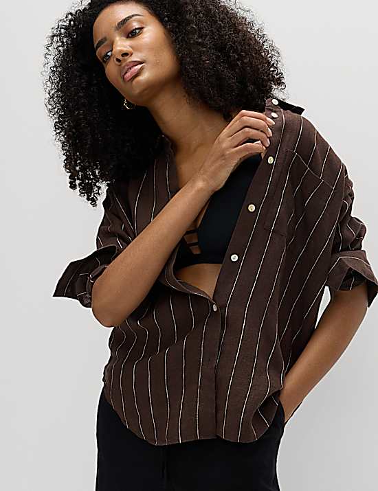 Tailored Striped Longline Waistcoat