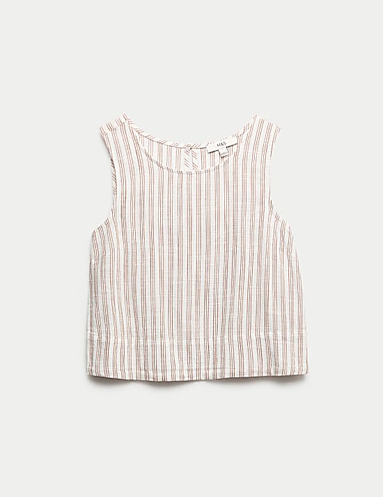 Tailored Striped Longline Waistcoat
