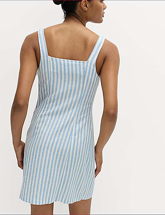 Tailored Striped Longline Waistcoat