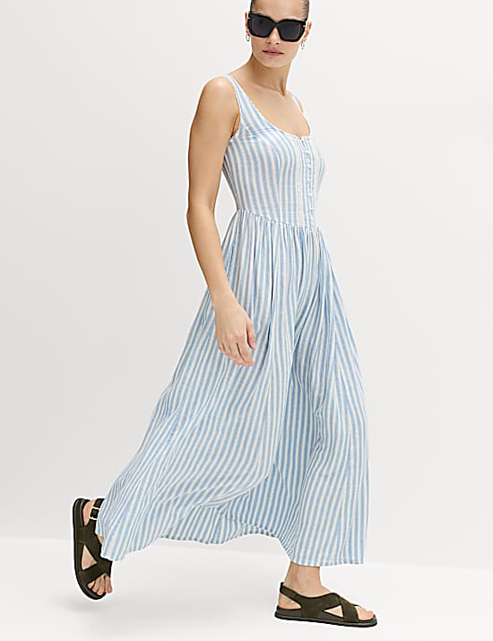 Tailored Striped Longline Waistcoat