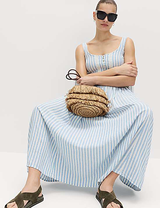 Tailored Striped Longline Waistcoat