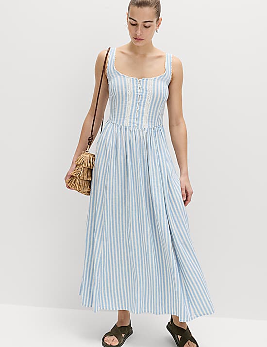 Tailored Striped Longline Waistcoat
