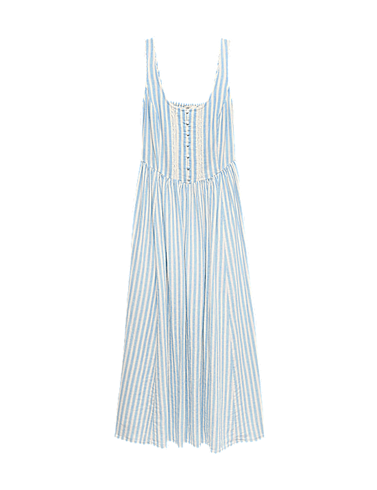 Tailored Striped Longline Waistcoat