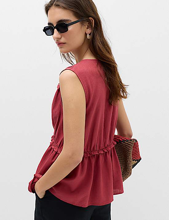 Tailored Striped Longline Waistcoat