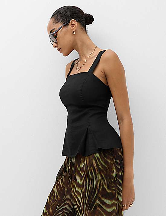 Tailored Striped Longline Waistcoat