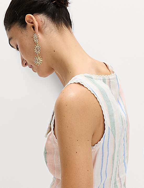 Tailored Striped Longline Waistcoat