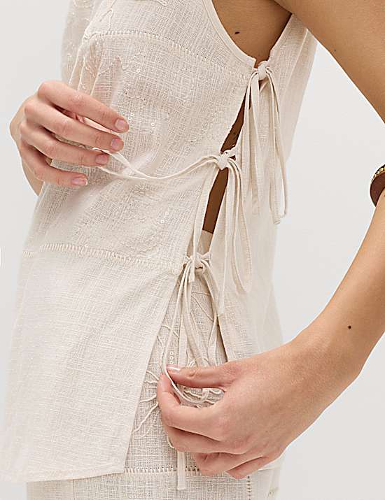 Tailored Striped Longline Waistcoat