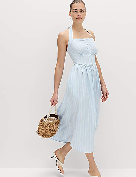 Tailored Striped Longline Waistcoat