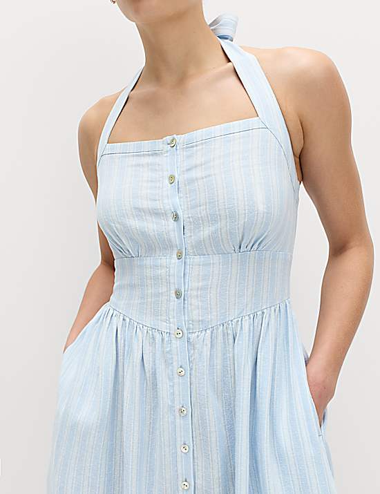 Tailored Striped Longline Waistcoat