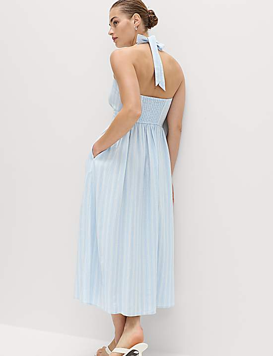 Tailored Striped Longline Waistcoat