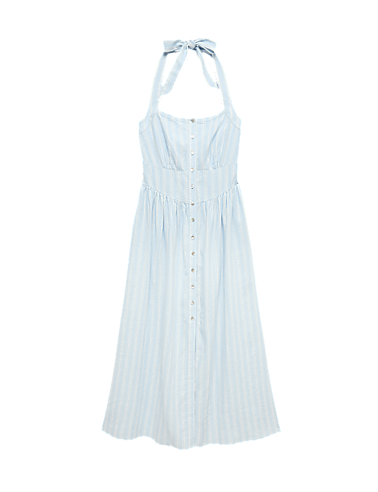 Tailored Striped Longline Waistcoat
