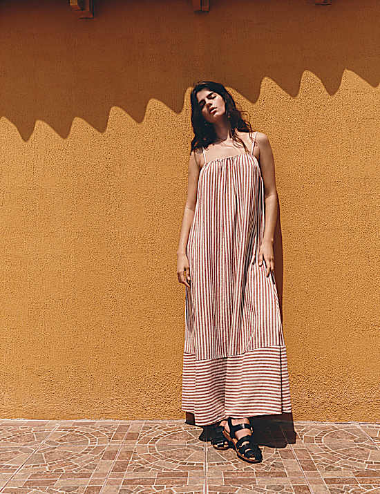 Tailored Striped Longline Waistcoat