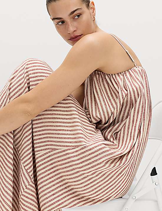 Tailored Striped Longline Waistcoat