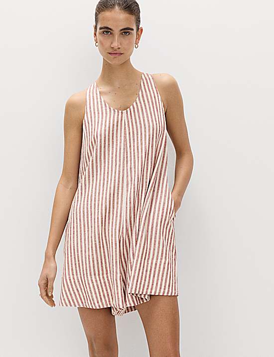 Tailored Striped Longline Waistcoat