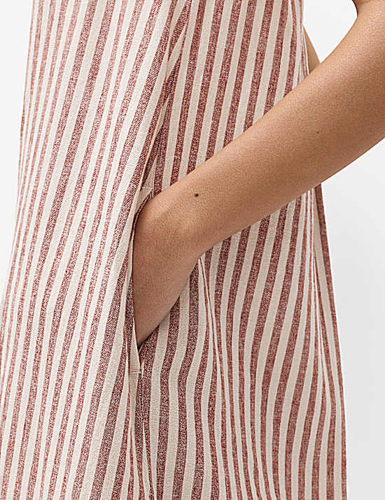 Tailored Striped Longline Waistcoat