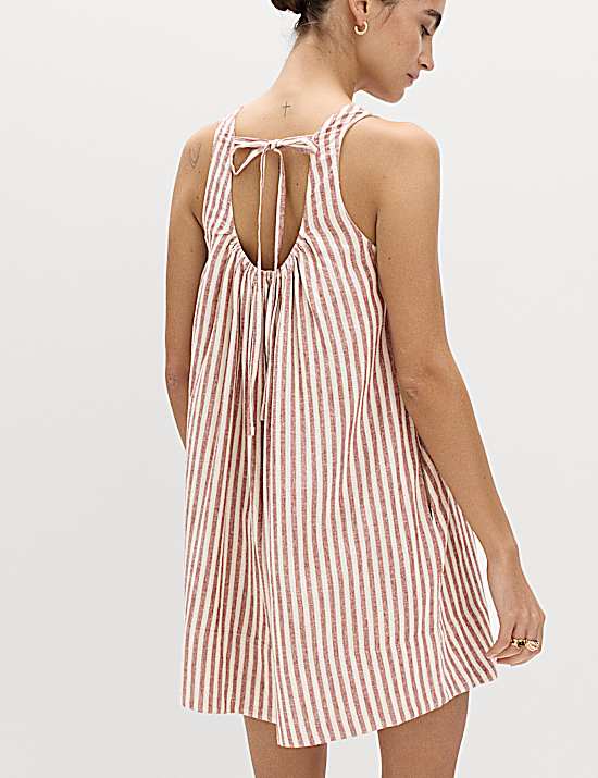 Tailored Striped Longline Waistcoat
