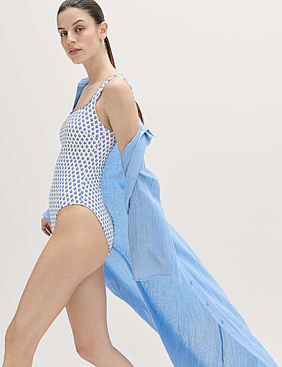 Tailored Striped Longline Waistcoat