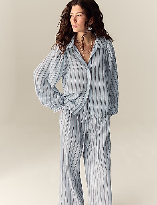 Tailored Striped Longline Waistcoat
