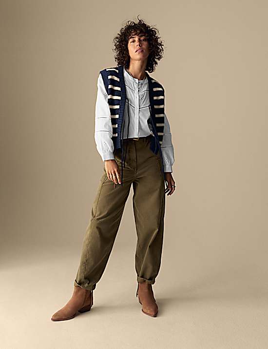 Tailored Striped Longline Waistcoat