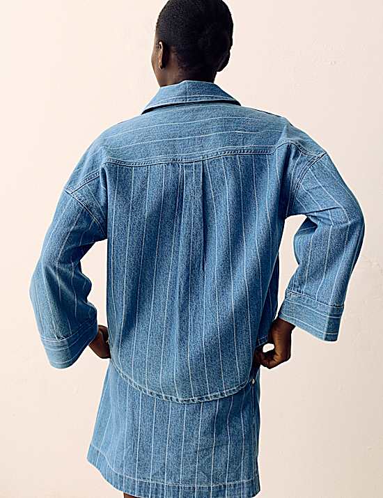 Tailored Striped Longline Waistcoat