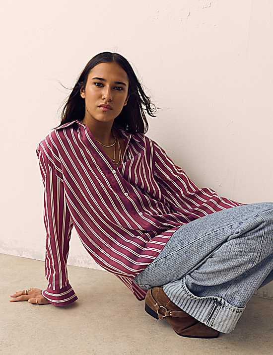 Tailored Striped Longline Waistcoat