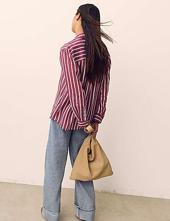 Tailored Striped Longline Waistcoat