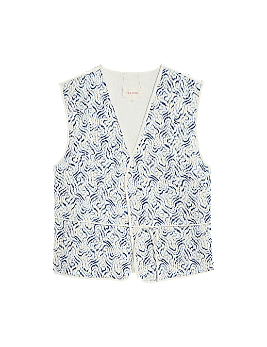 Tailored Striped Longline Waistcoat