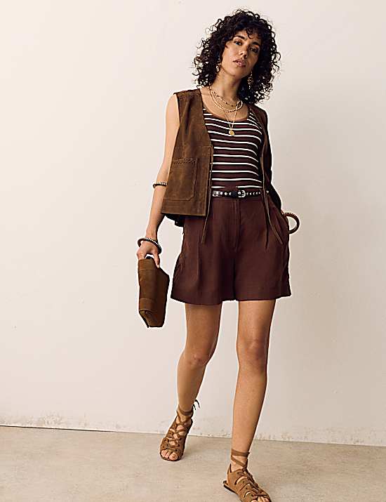 Tailored Striped Longline Waistcoat