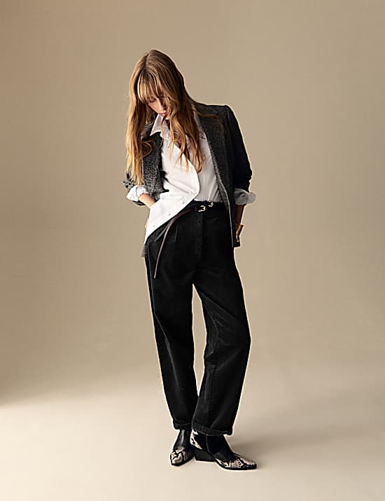 Tailored Striped Longline Waistcoat