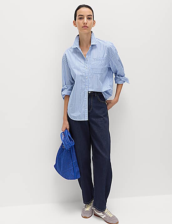 Tailored Striped Longline Waistcoat