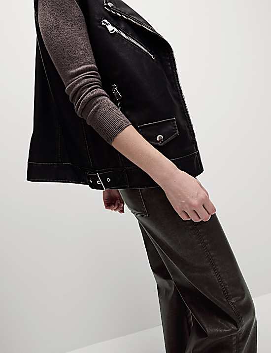 Tailored Striped Longline Waistcoat