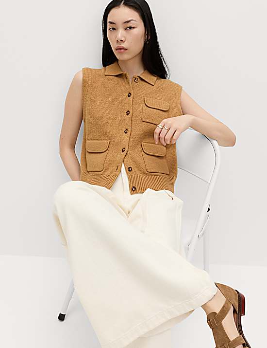 Tailored Striped Longline Waistcoat