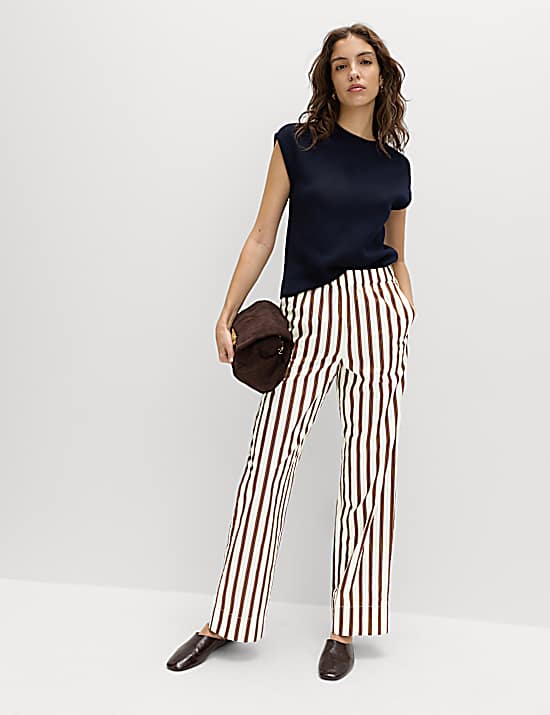 Tailored Striped Longline Waistcoat