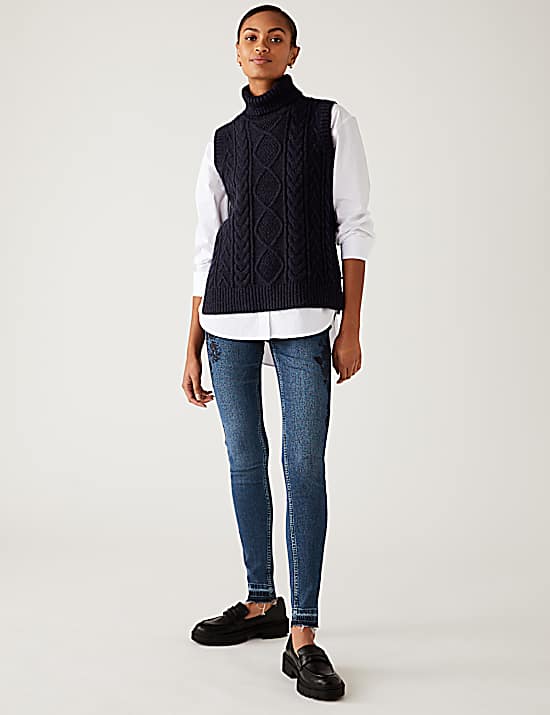 Tailored Striped Longline Waistcoat