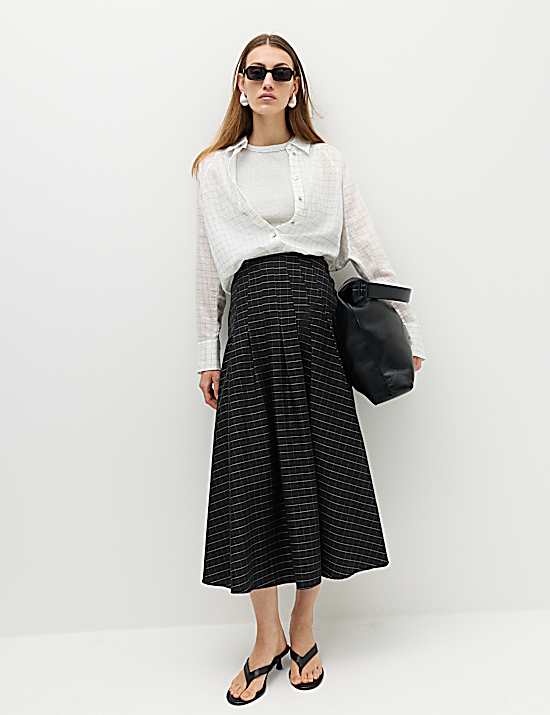 Tailored Striped Longline Waistcoat