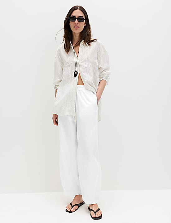 Tailored Striped Longline Waistcoat