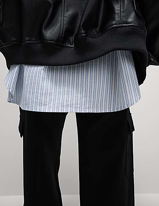 Tailored Striped Longline Waistcoat