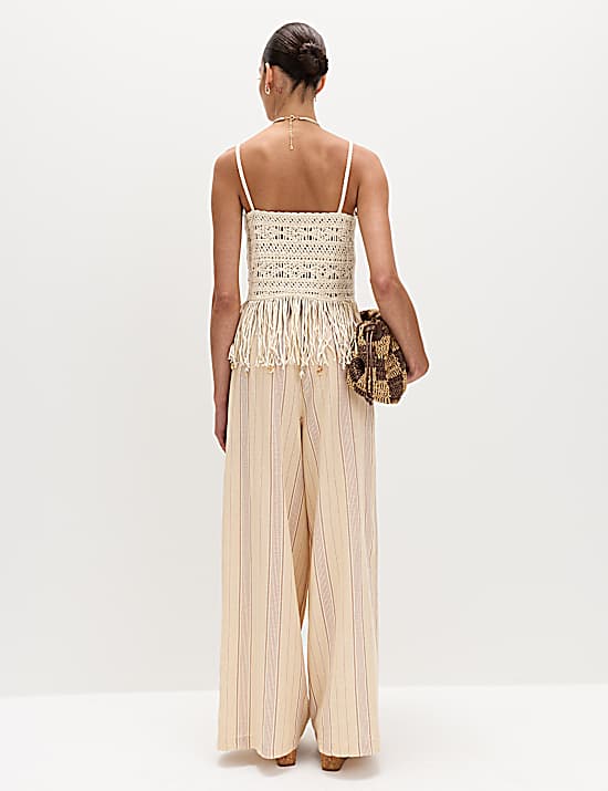 Tailored Striped Longline Waistcoat