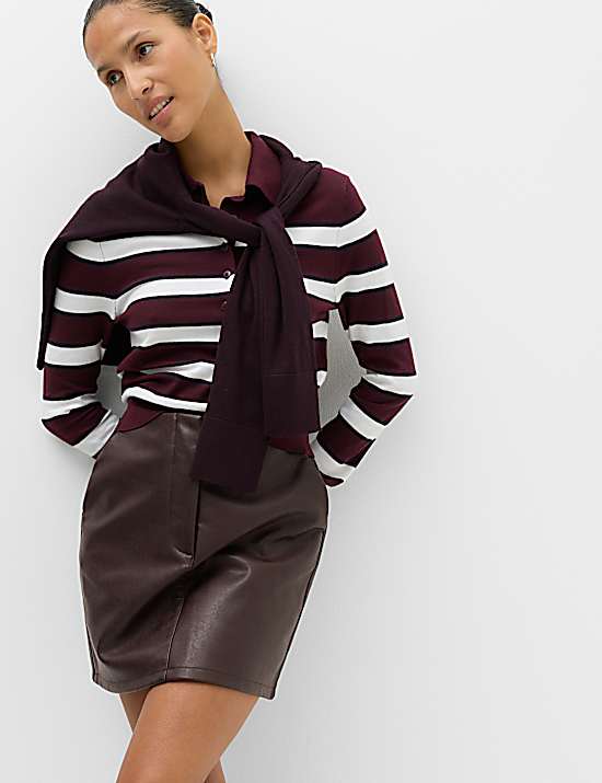 Tailored Striped Longline Waistcoat