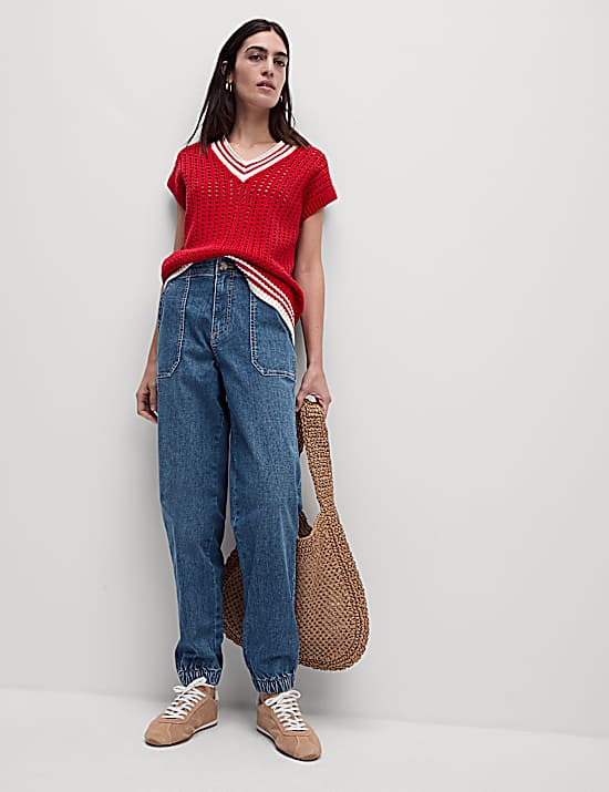 Tailored Striped Longline Waistcoat