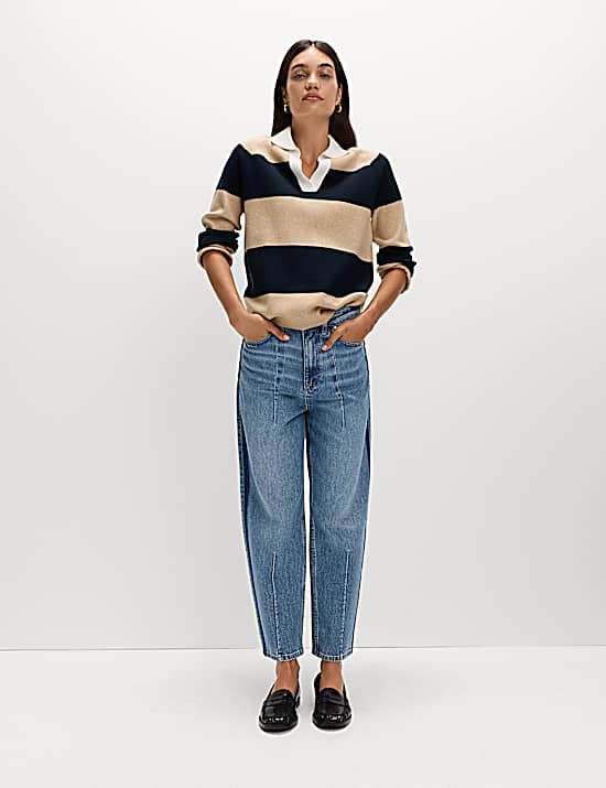 Tailored Striped Longline Waistcoat