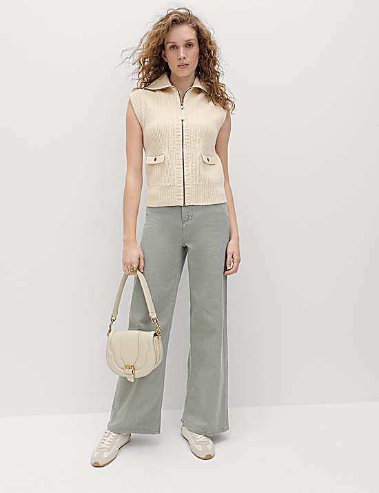 Tailored Striped Longline Waistcoat