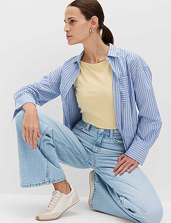 Tailored Striped Longline Waistcoat