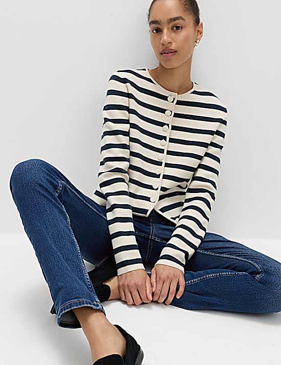 Tailored Striped Longline Waistcoat