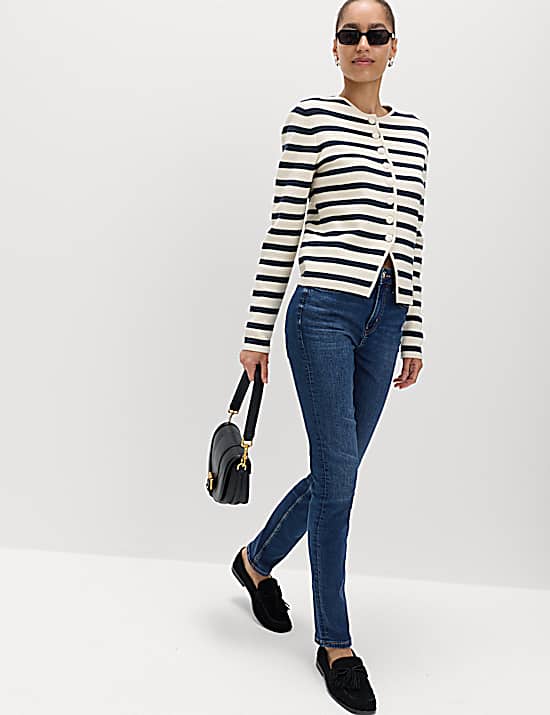 Tailored Striped Longline Waistcoat