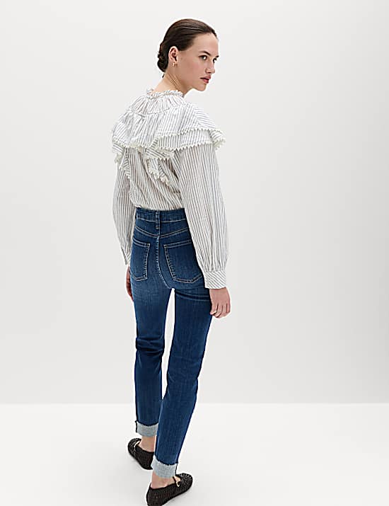 Tailored Striped Longline Waistcoat