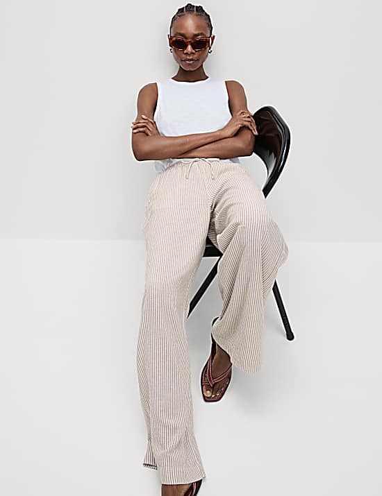 Tailored Striped Longline Waistcoat